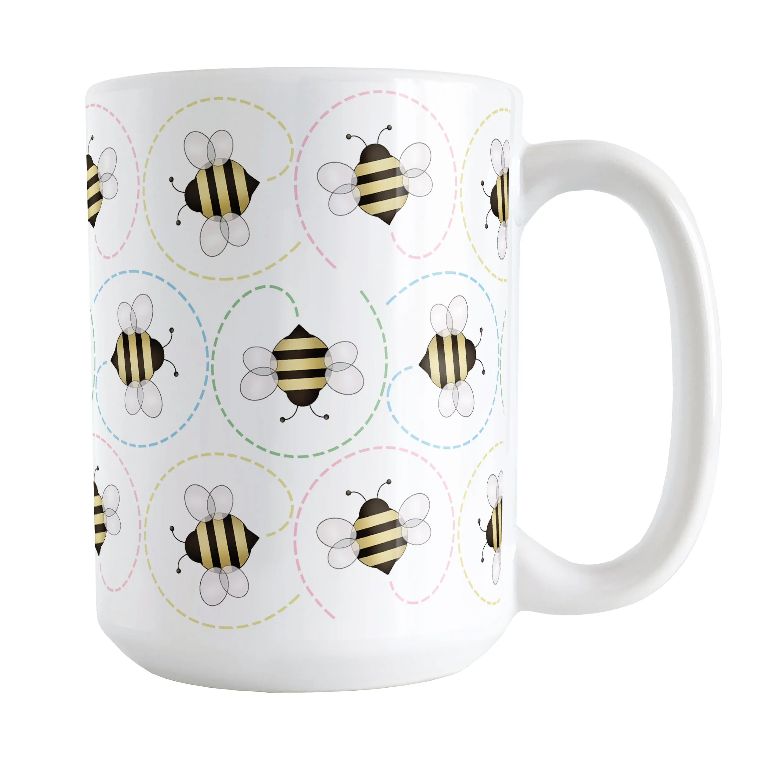 Circling Dainty Bee Pattern Mug