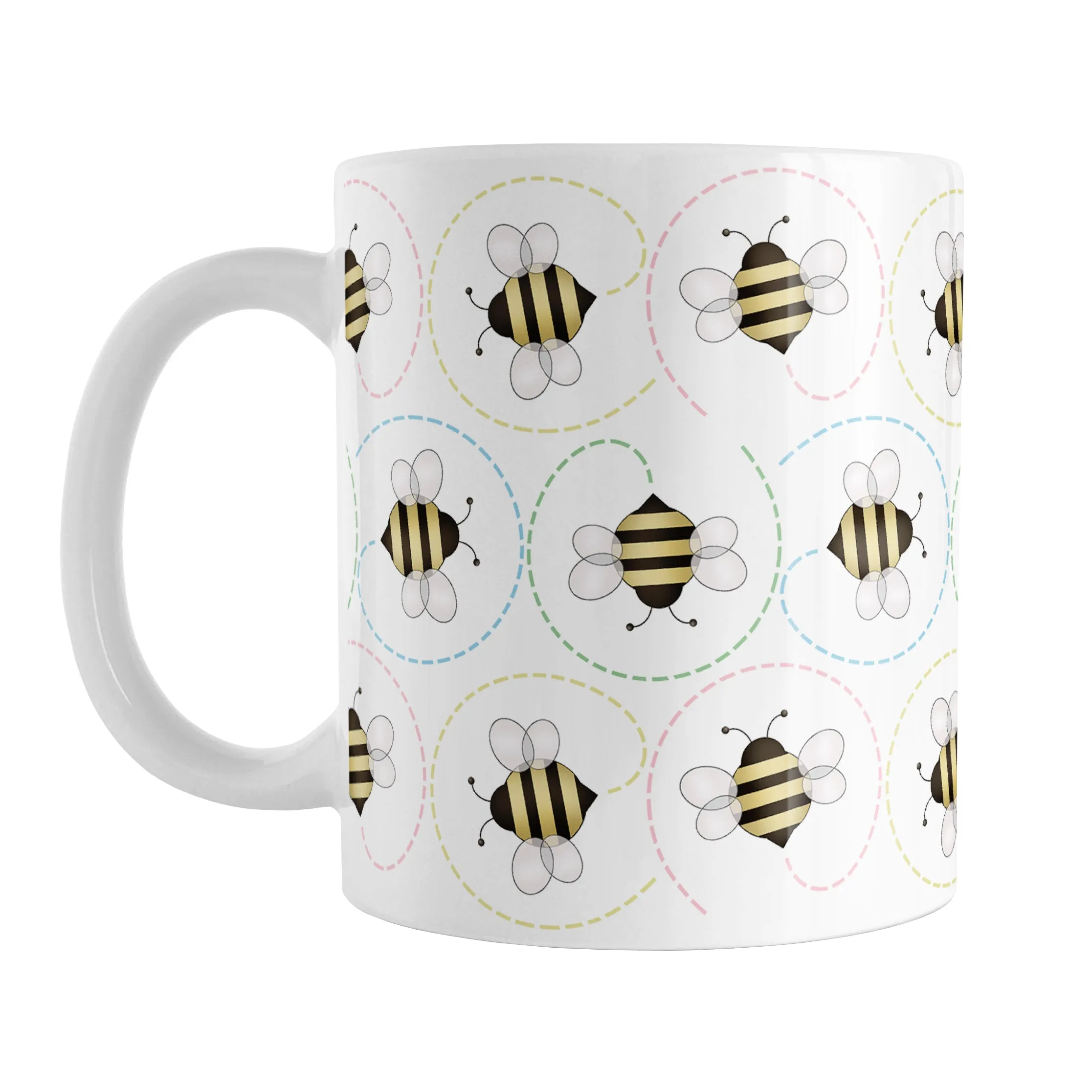 Circling Dainty Bee Pattern Mug