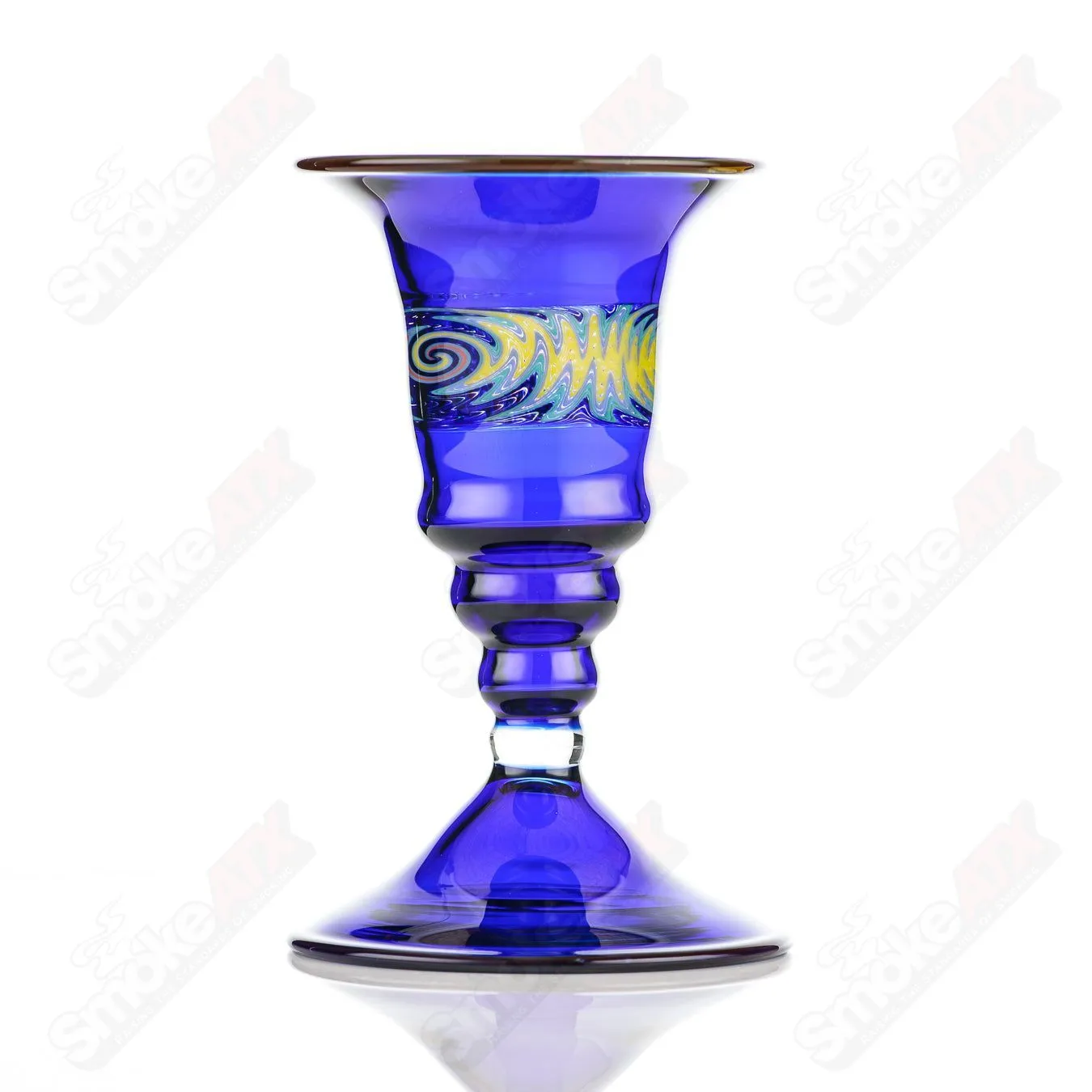 Cobalt Wig Wag Footed Sherry Glass Eusheen (2005)