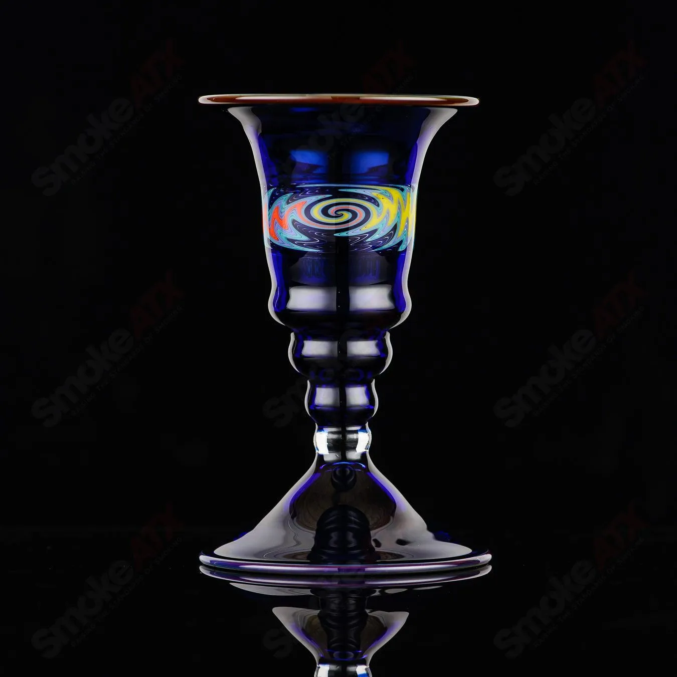 Cobalt Wig Wag Footed Sherry Glass Eusheen (2005)