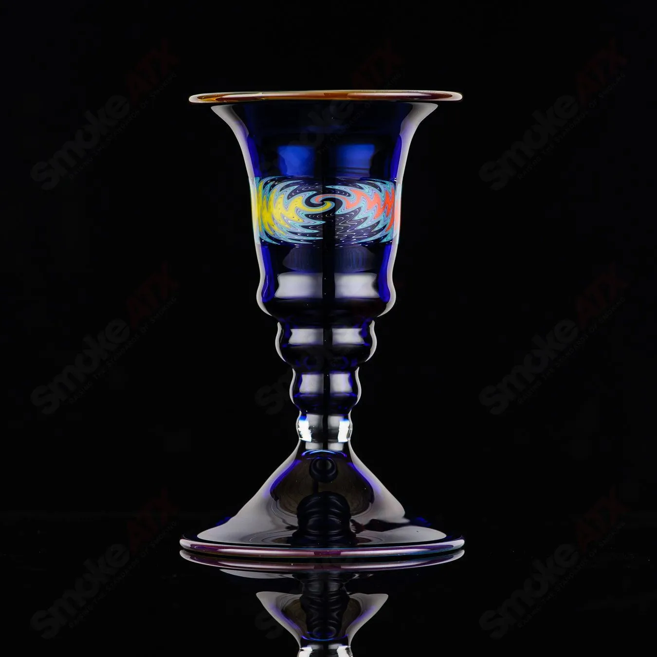 Cobalt Wig Wag Footed Sherry Glass Eusheen (2005)