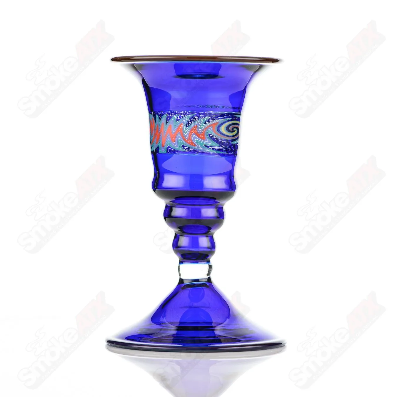 Cobalt Wig Wag Footed Sherry Glass Eusheen (2005)