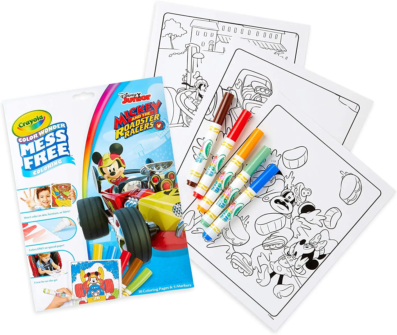 Color Wonder Coloring Pad & Markers, Mickey Mouse Roadster Racers