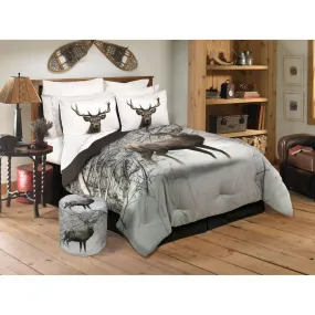 Comforter 3 Piece Set King Deer In Snowy Forest