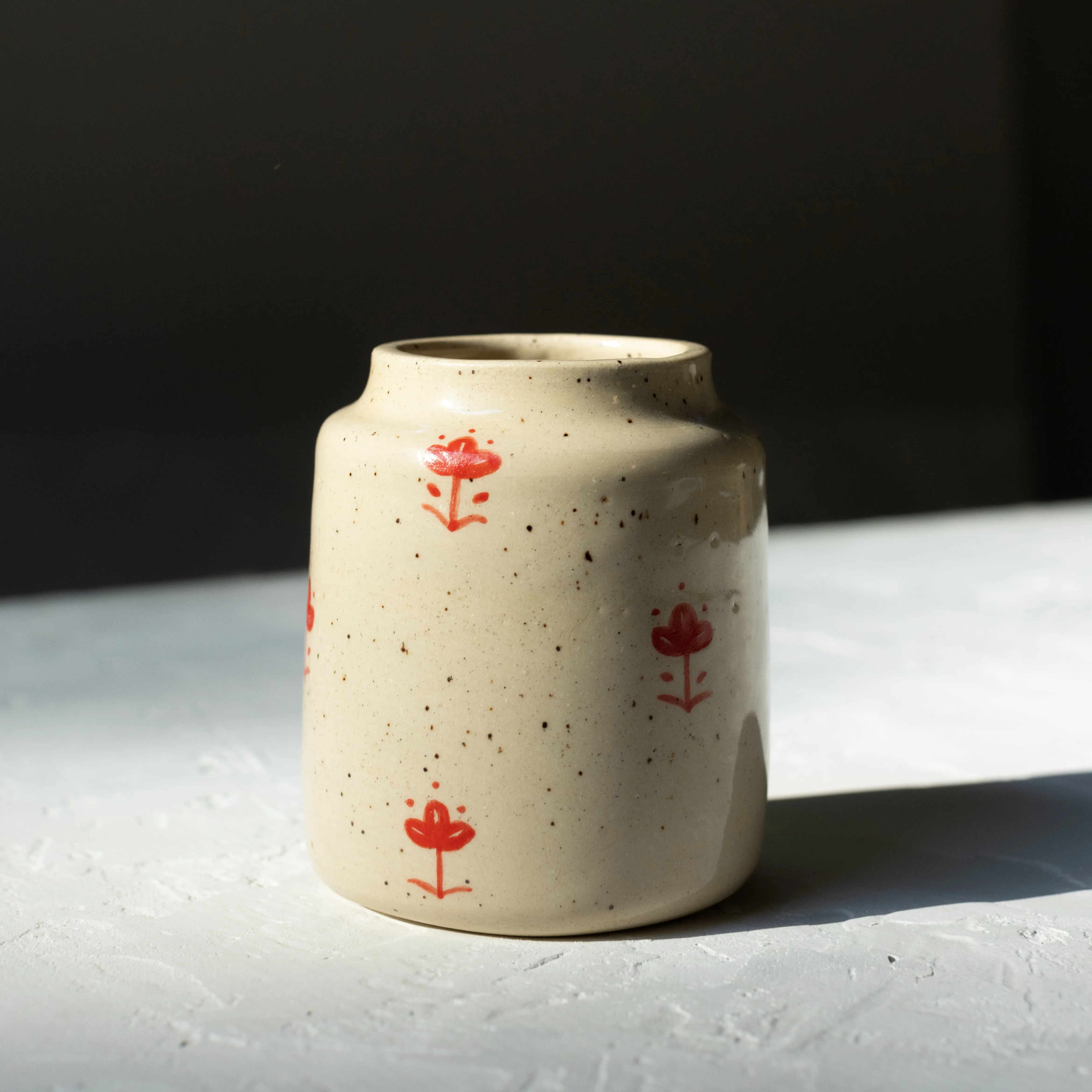 Cottage Bud Vase in Red