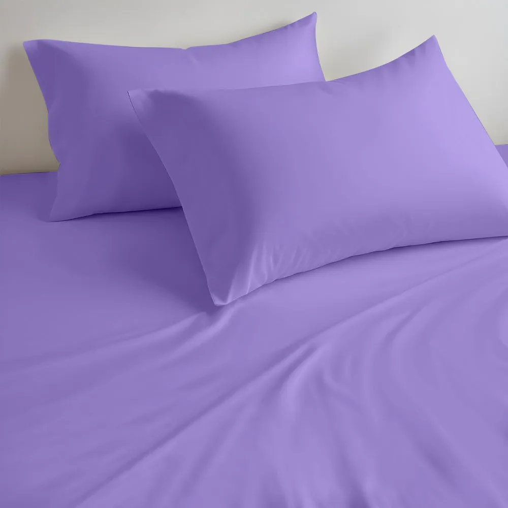 Cotton Home 3-piece Super Soft Fitted Sheet Set Dark Purple