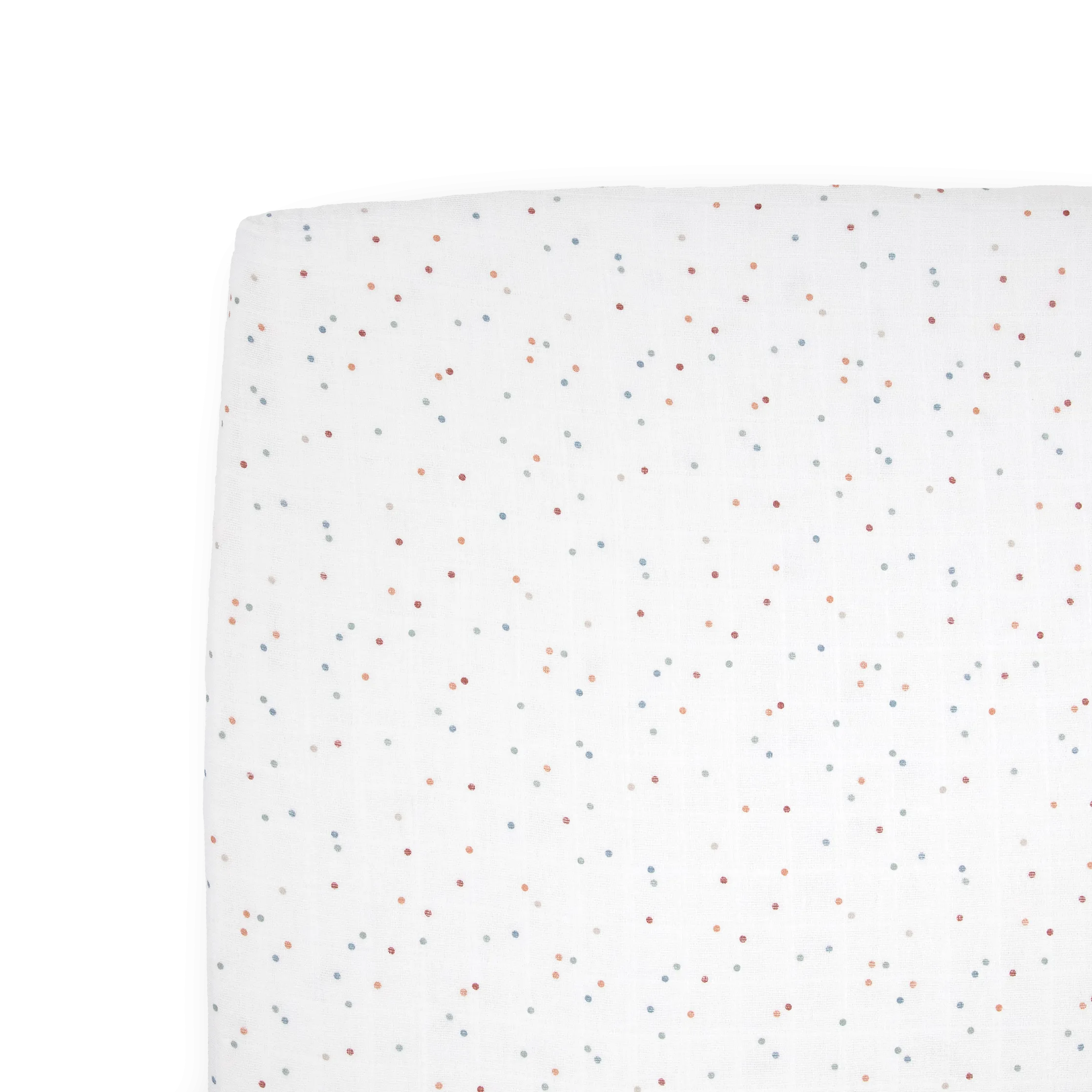 Cotton Muslin Crib Sheet - Dots