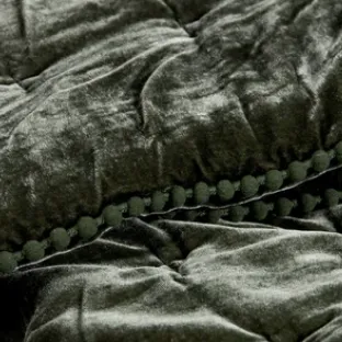 Cruz Velvet Comforter Forest Green.