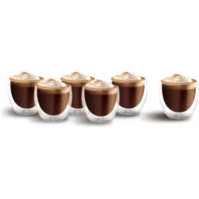 Cuisine Art Double Wall Glass Cup 6Pcs Set 80ml