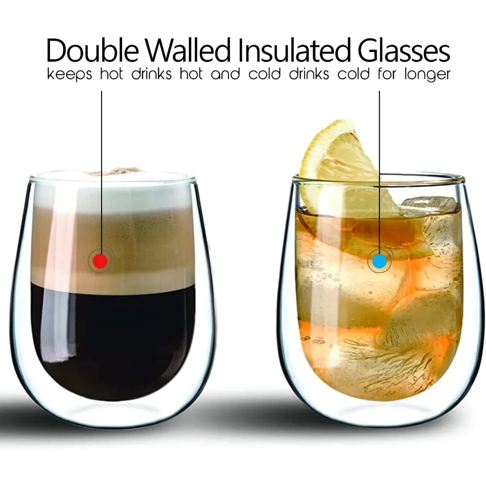 Cuisine Art Double Wall Glass Hexa 2Pc Set 450ml