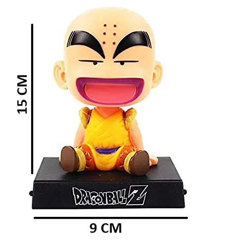 DBZ Krillin Bobblehead With Mobile Holder For Cars, Study Table | 13 CMS |