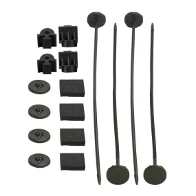 Derale Electric Fan, Oil Cooler Nylon Mounting Kit - Includes 4 Plastic Rods - Clips and Pads