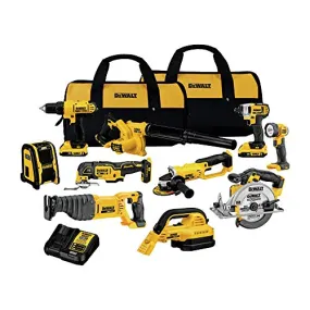 *DEWALT 20V MAX Power Tool Combo Kit, 10-Tool Cordless Power Tool Set with 2 Batteries and Charger (DCK1020D2)