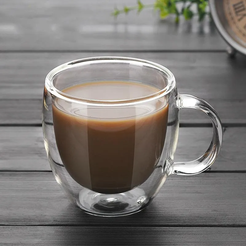 Double Wall Glass Porcelain Tea Mug