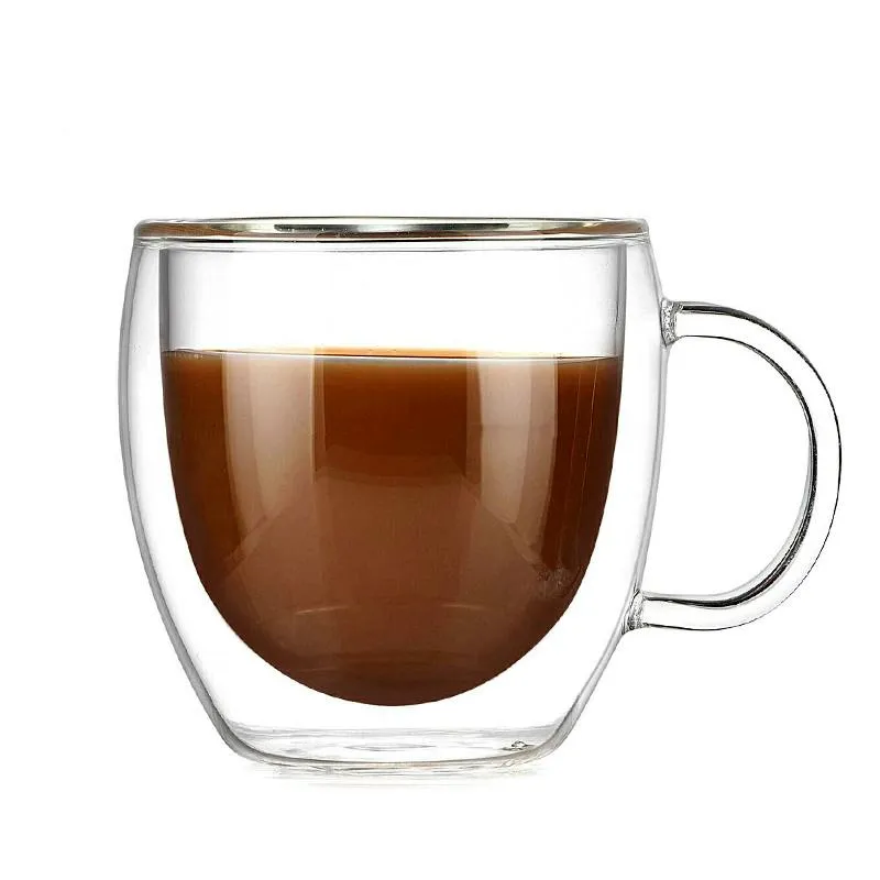 Double Wall Glass Porcelain Tea Mug