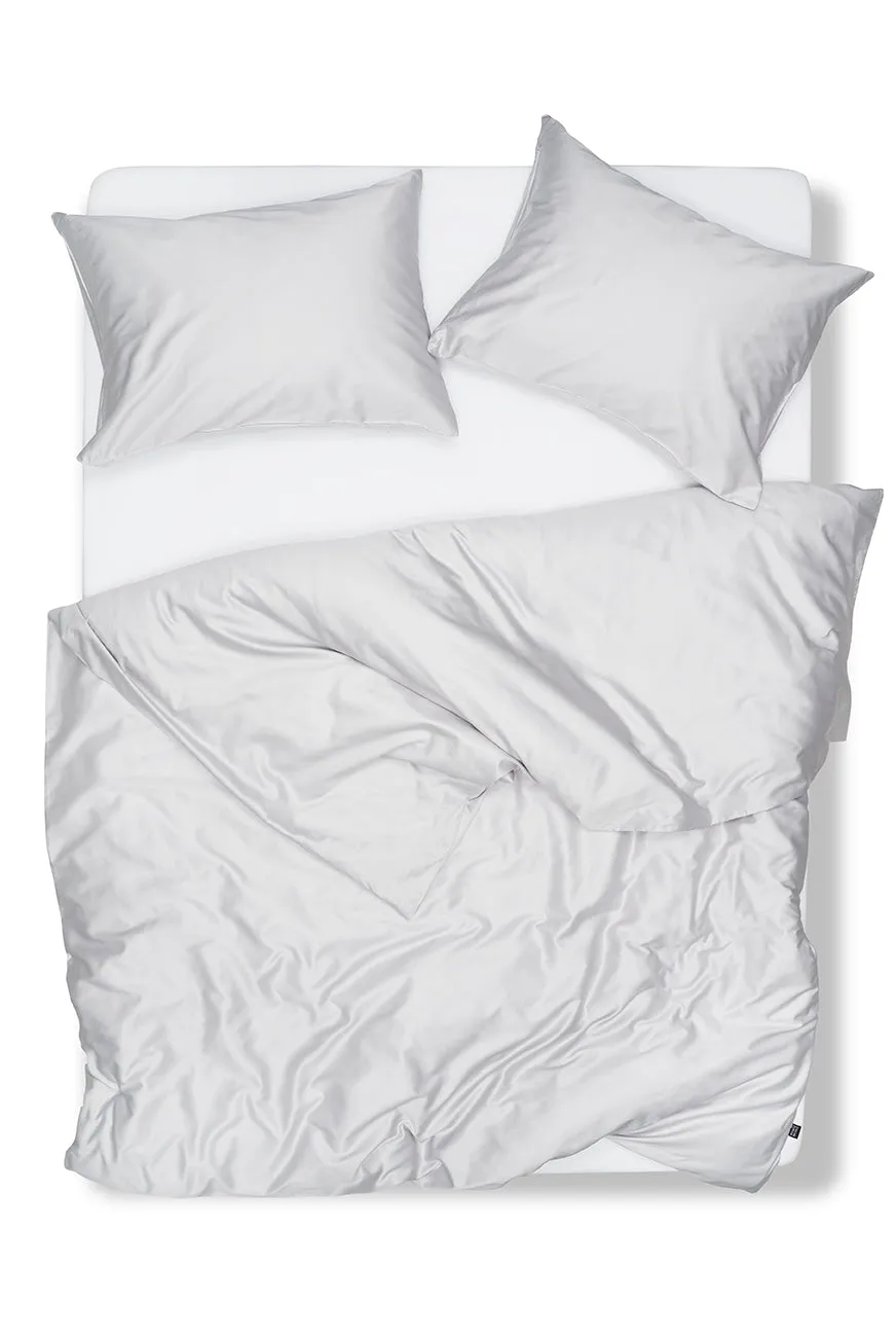 Egyptian Cotton Sateen Bedding in Light Grey Color