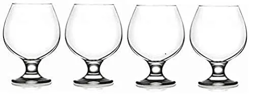 Epure Collection 4 Piece Glass Set - For Drinking Brandy, Bourbon, and Wine (Brandy (13.25 oz))