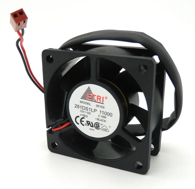 ETRI / Rosenberger 5000 RPM DC Axial Fan 60mm x 60mm x 25mm 281DS 281DS-1LP11-000