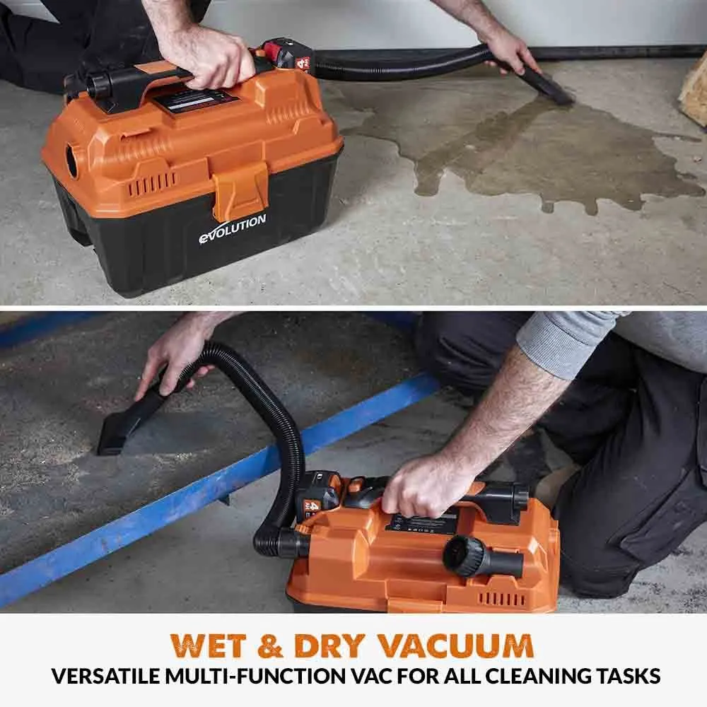 Evolution Cordless R11VAC-Li Wet And Dry Workshop Vacuum 18v Li-Ion EXT