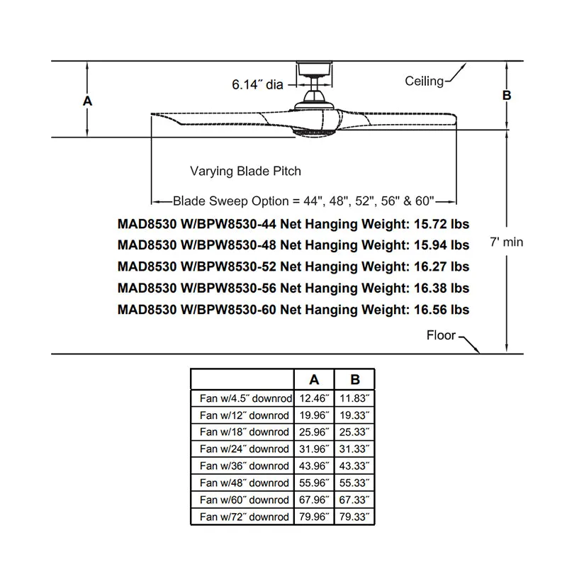 Fanimation MAD8530 Wrap 56" Indoor/Outdoor Ceiling Fan