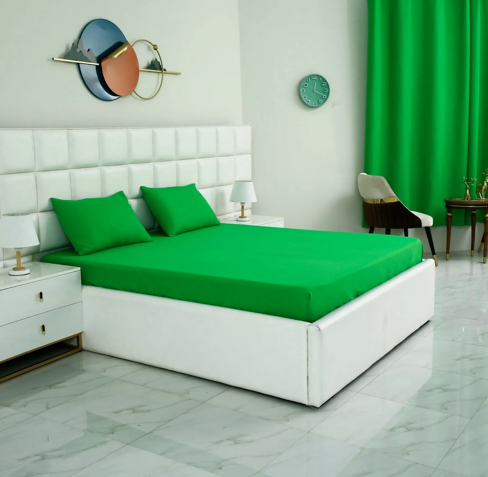 Fitted Bed Sheet-Green