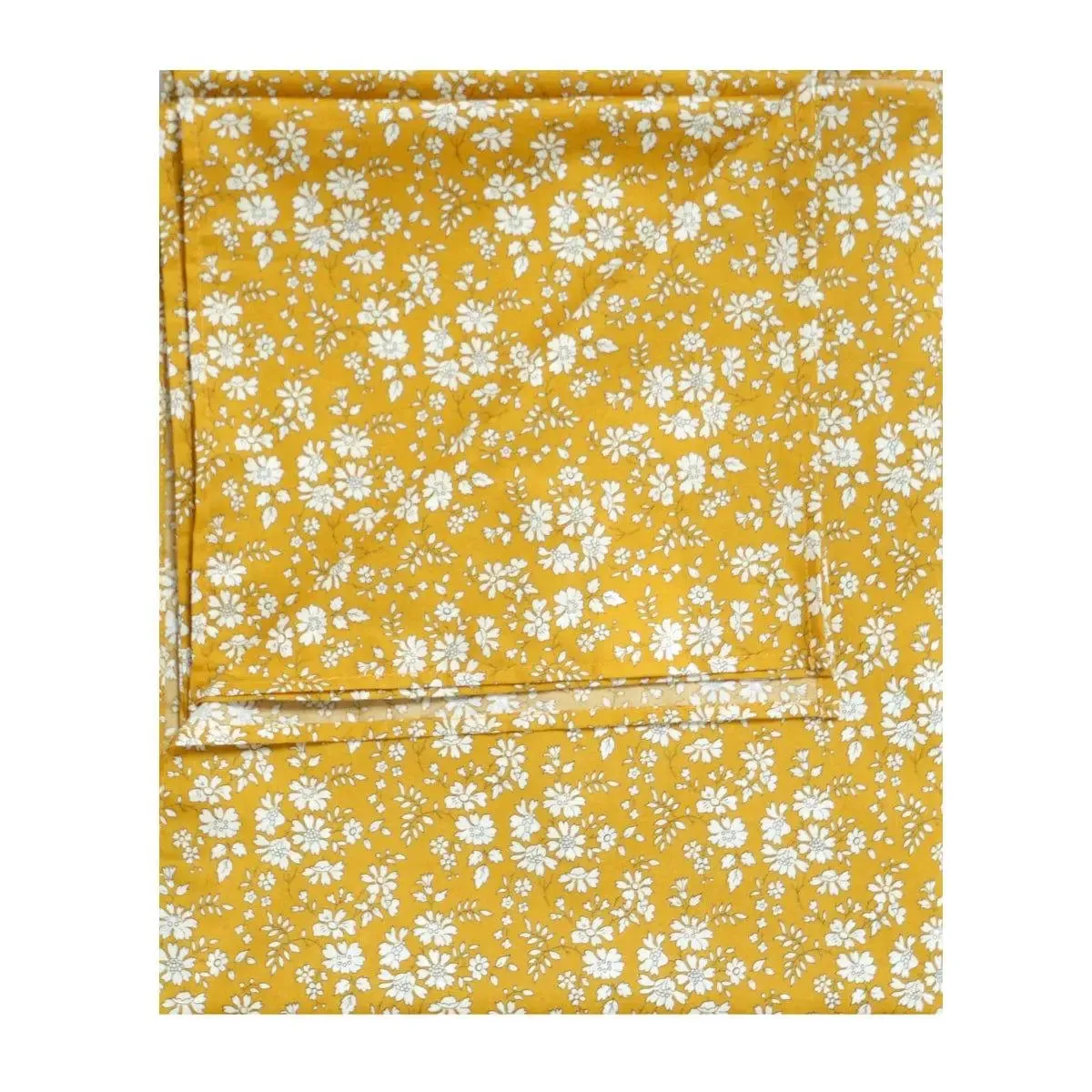 Flat Top Sheet Made With Liberty Fabric CAPEL MUSTARD