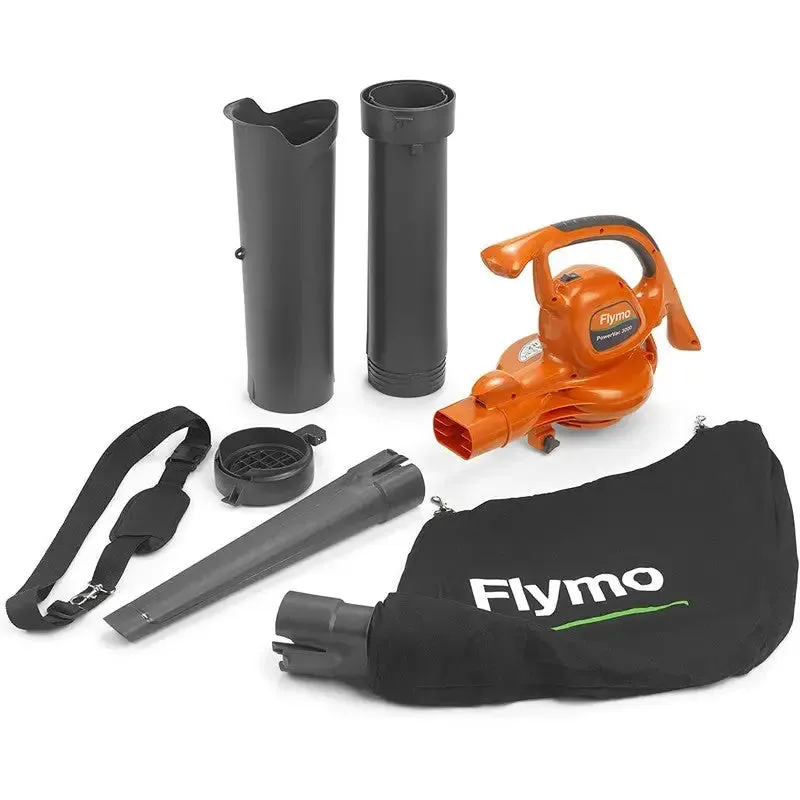 Flymo Powervac 3000 3 In 1 Electric Garden Leaf Blower - Vac & Shred