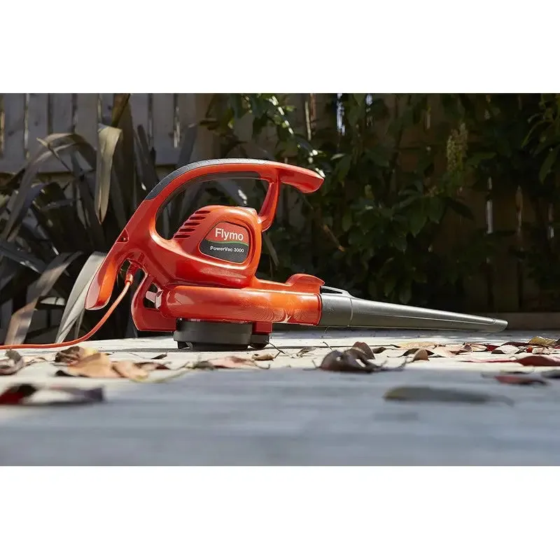 Flymo Powervac 3000 3 In 1 Electric Garden Leaf Blower - Vac & Shred