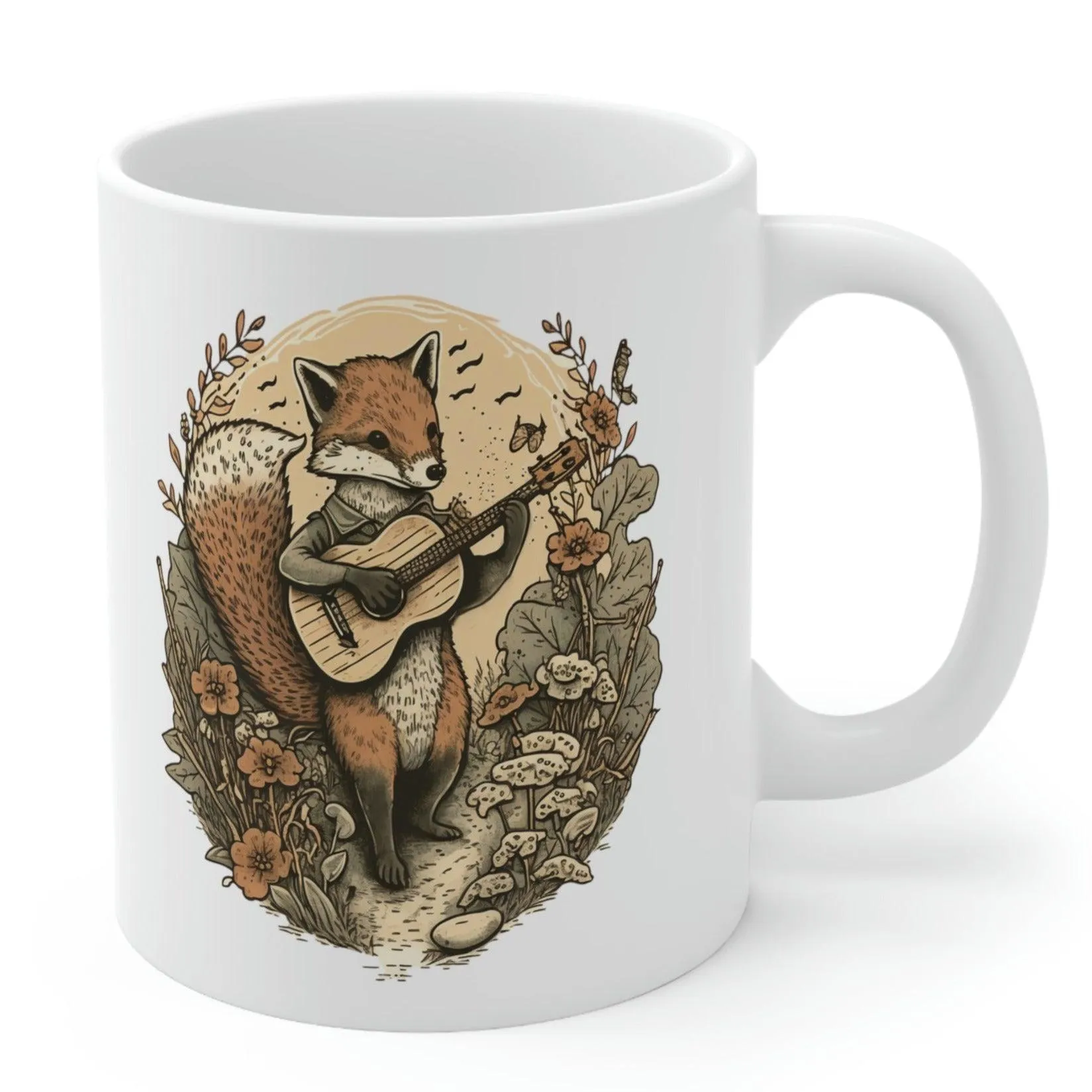 Fox Playing Guitar Coffee Mug