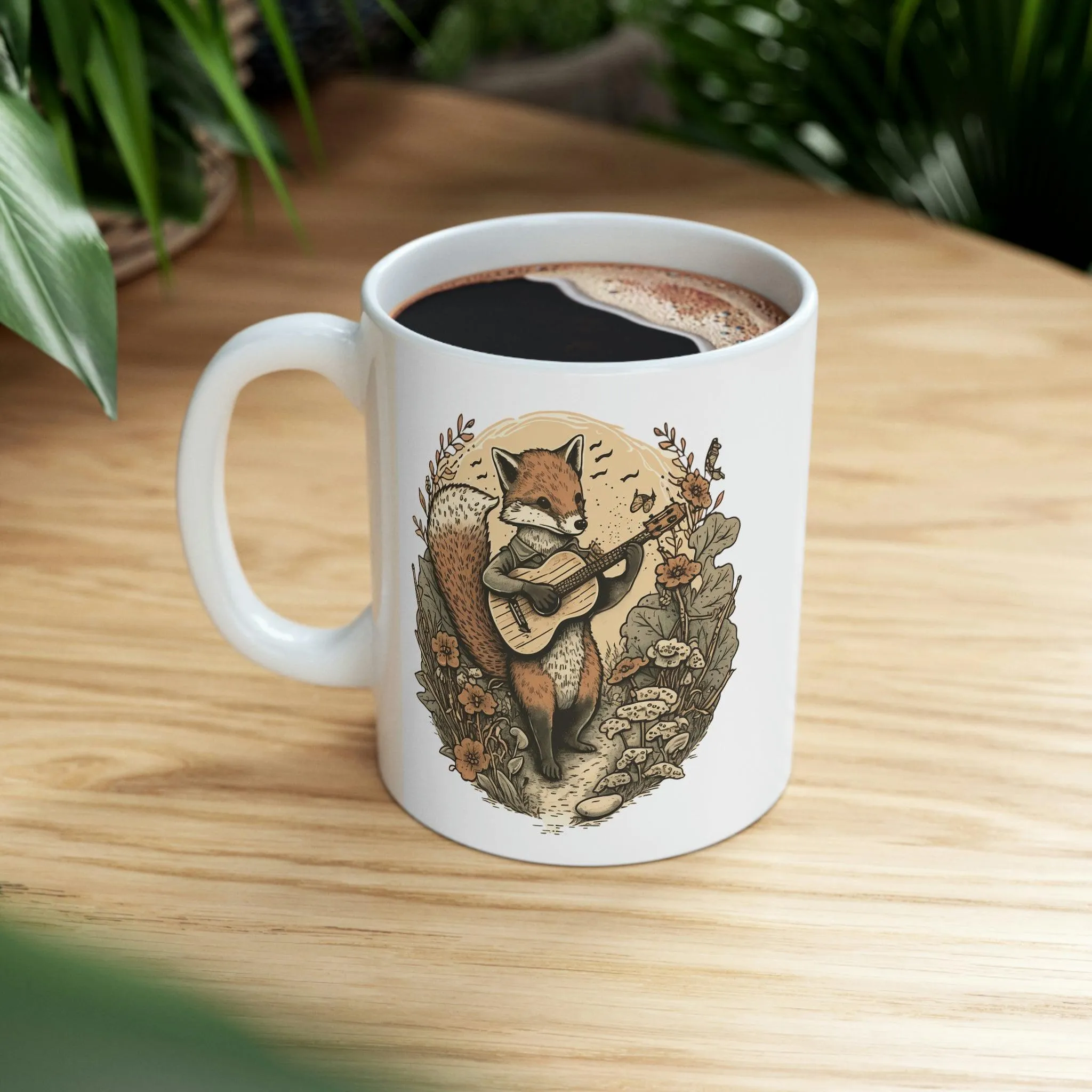 Fox Playing Guitar Coffee Mug