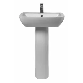 Frontline White Piccolo 570mm Full Pedestal Basin