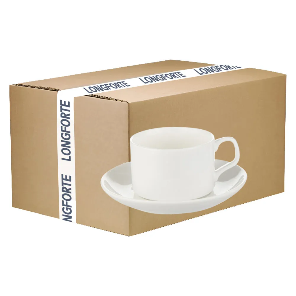 FULL CARTON - 36 x 5oz White Coffee Cups and Saucer