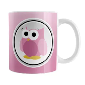 Funny Cute Pink Owl Mug