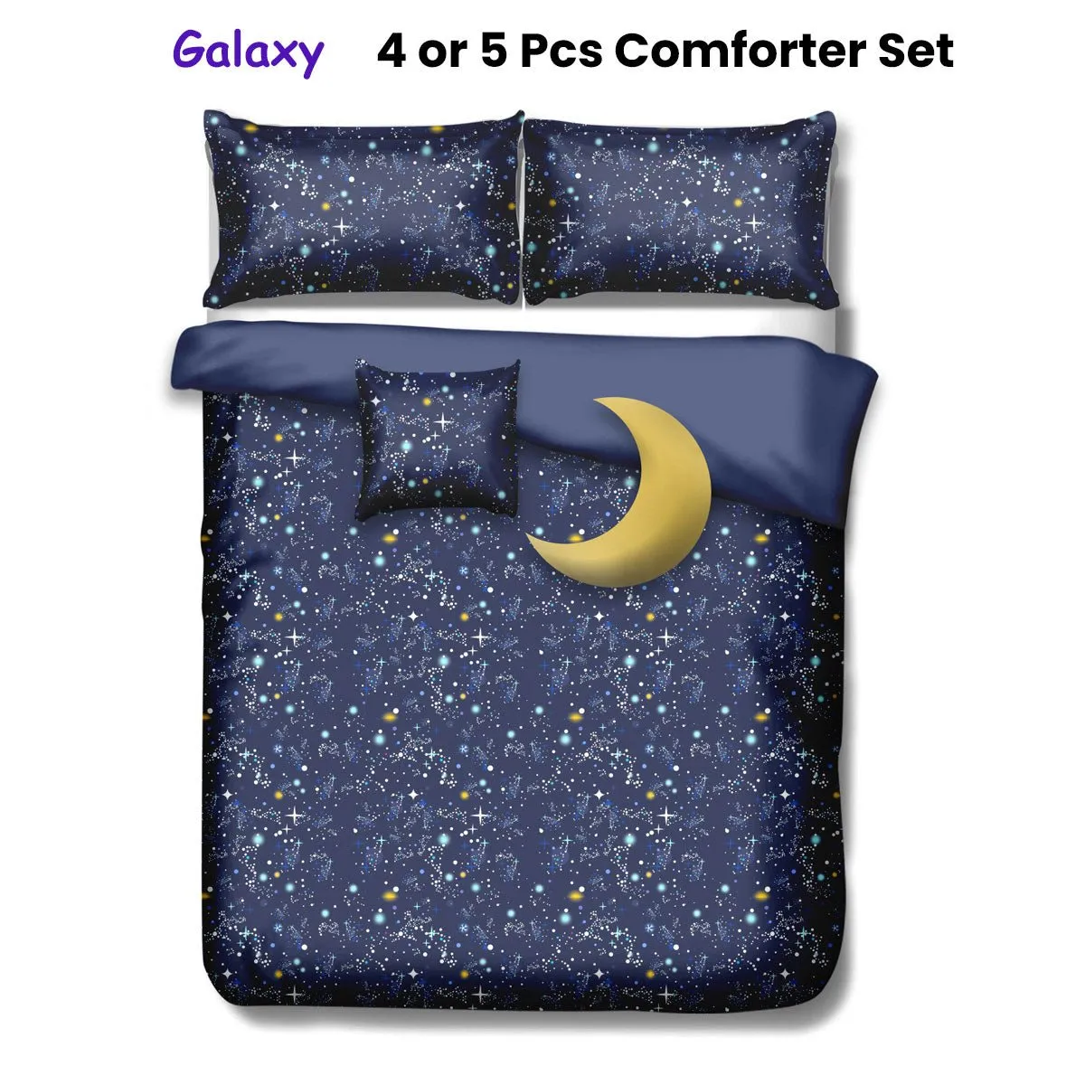 Galaxy Kids Advventure 5 Pcs Comforter Set King