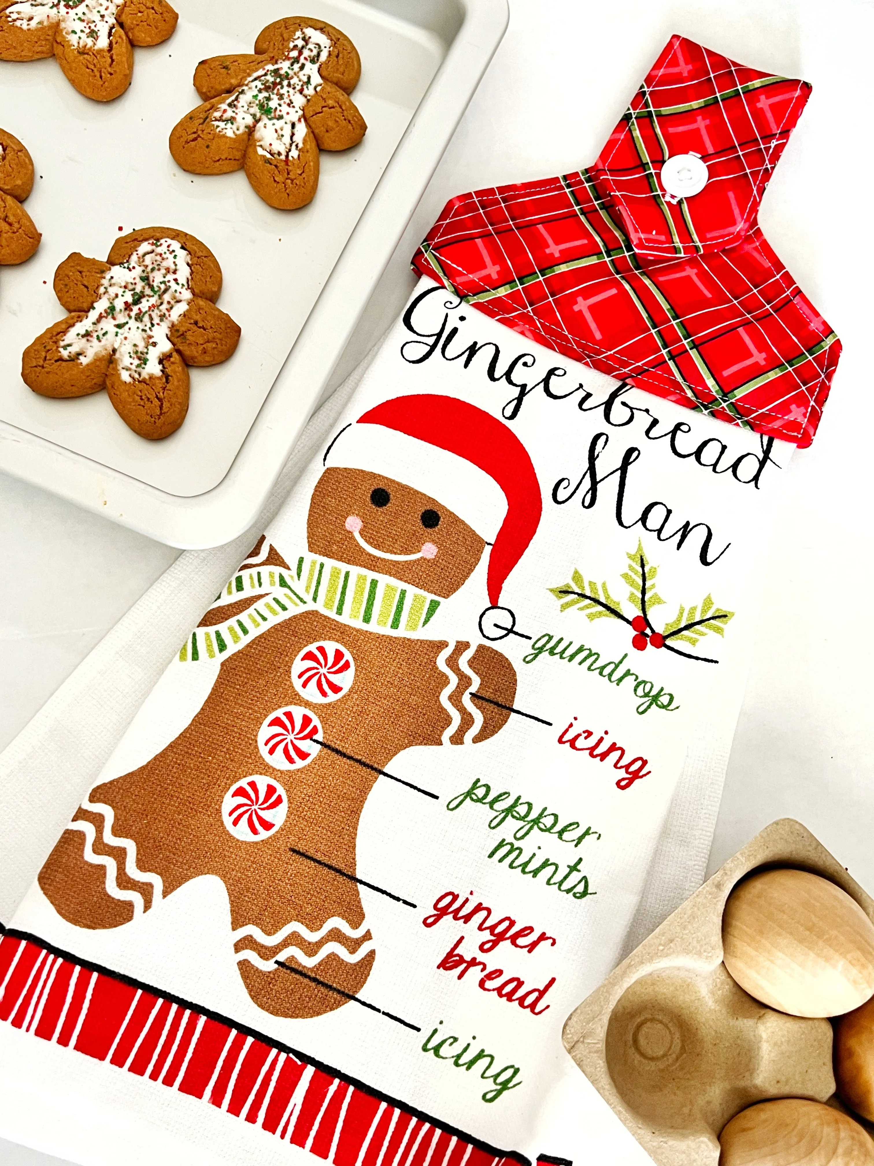 Gingerbread Man Diagram Towel