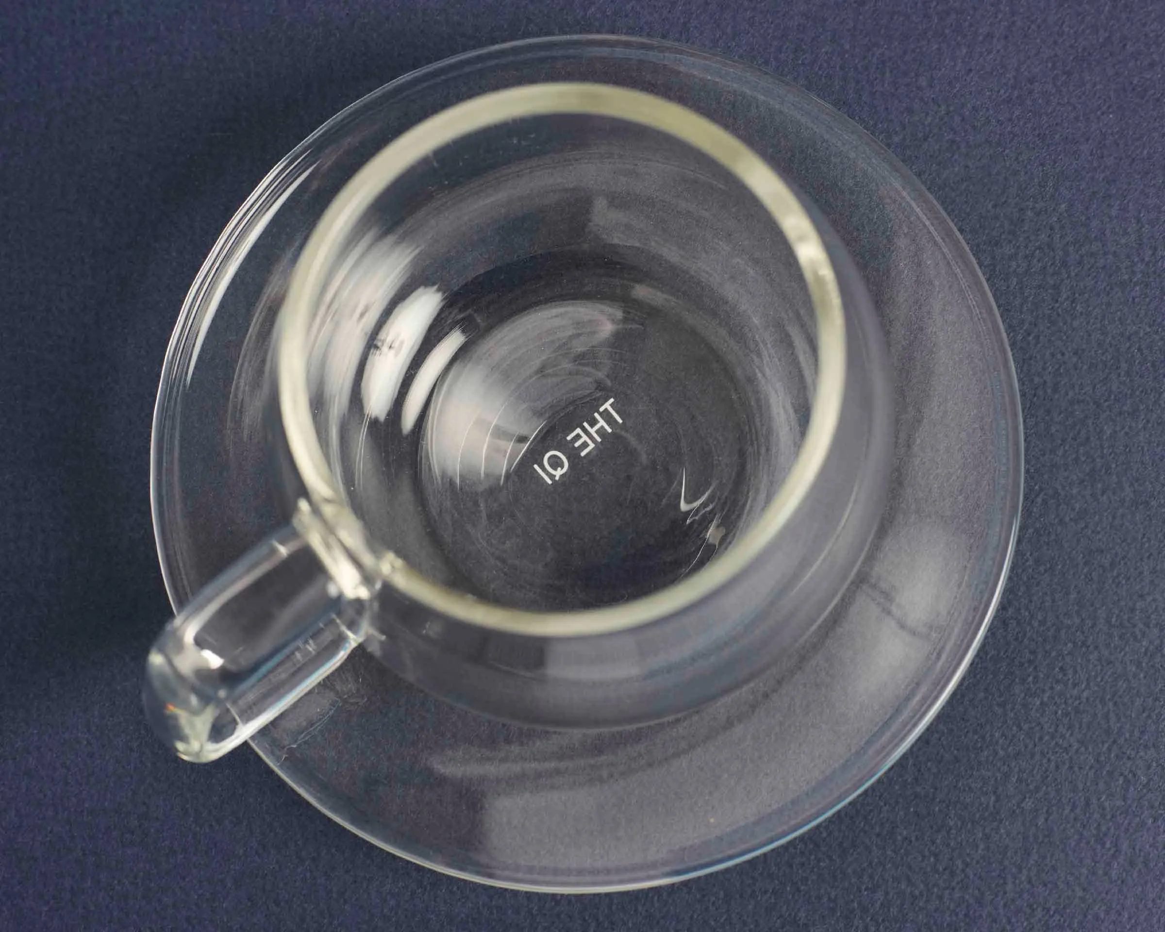 Glass cup   saucer set