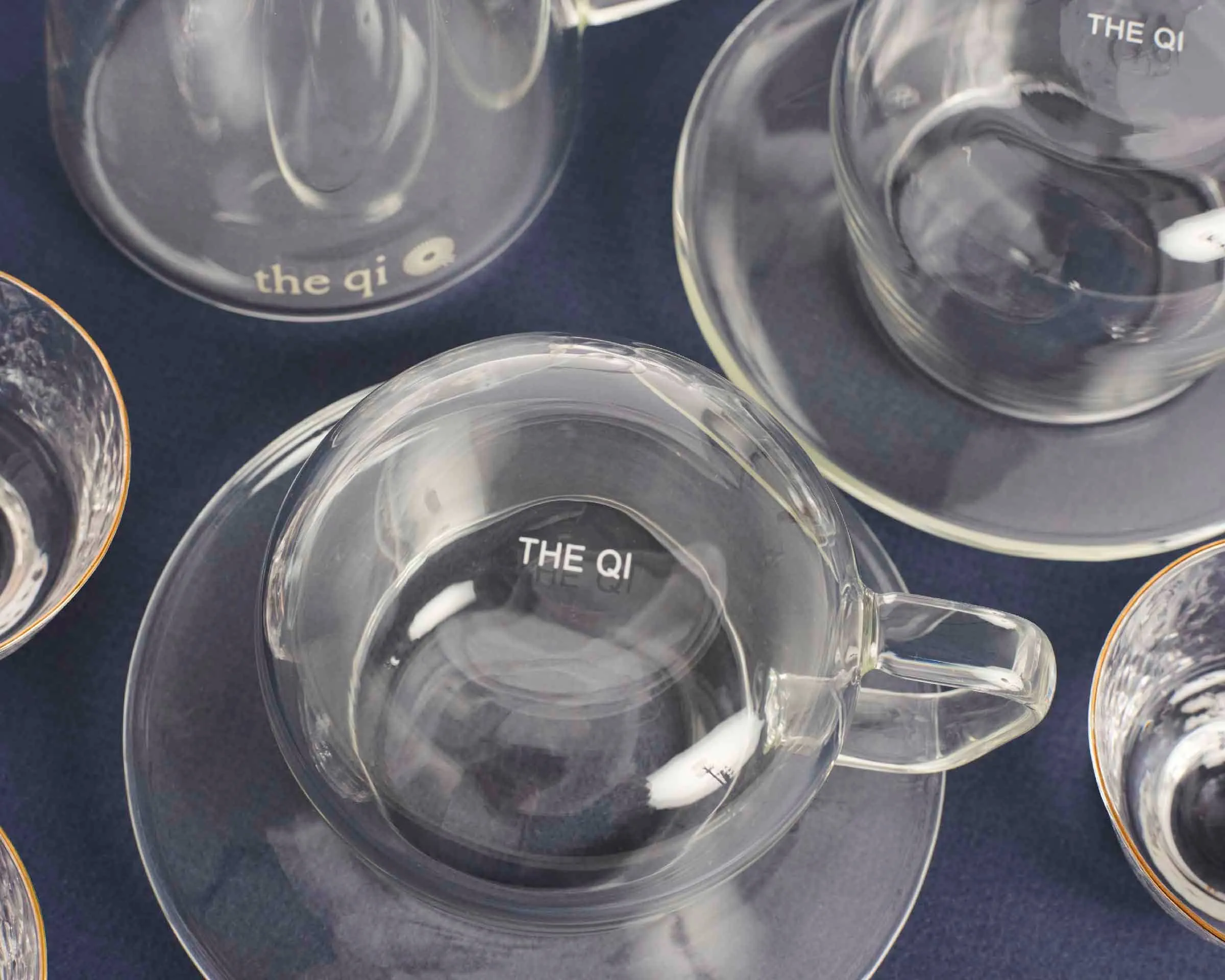 Glass cup   saucer set