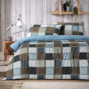 Glencoe Reversible Check Duvet Cover Set with Pillowcases Classic Polycotton Bedding Available in Single Double King Sizes by OLIVIA ROCCO