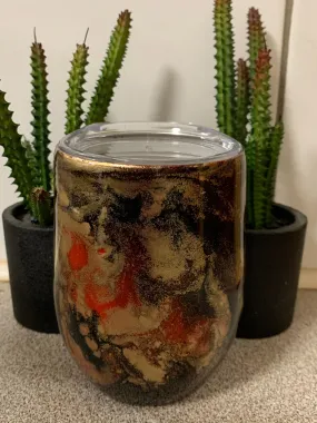 Gold/Red/Black- Resin Wine Tumbler