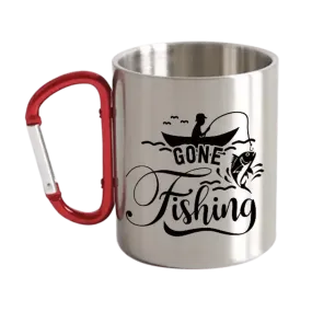 Gone Fishing Carabiner Mug 12oz