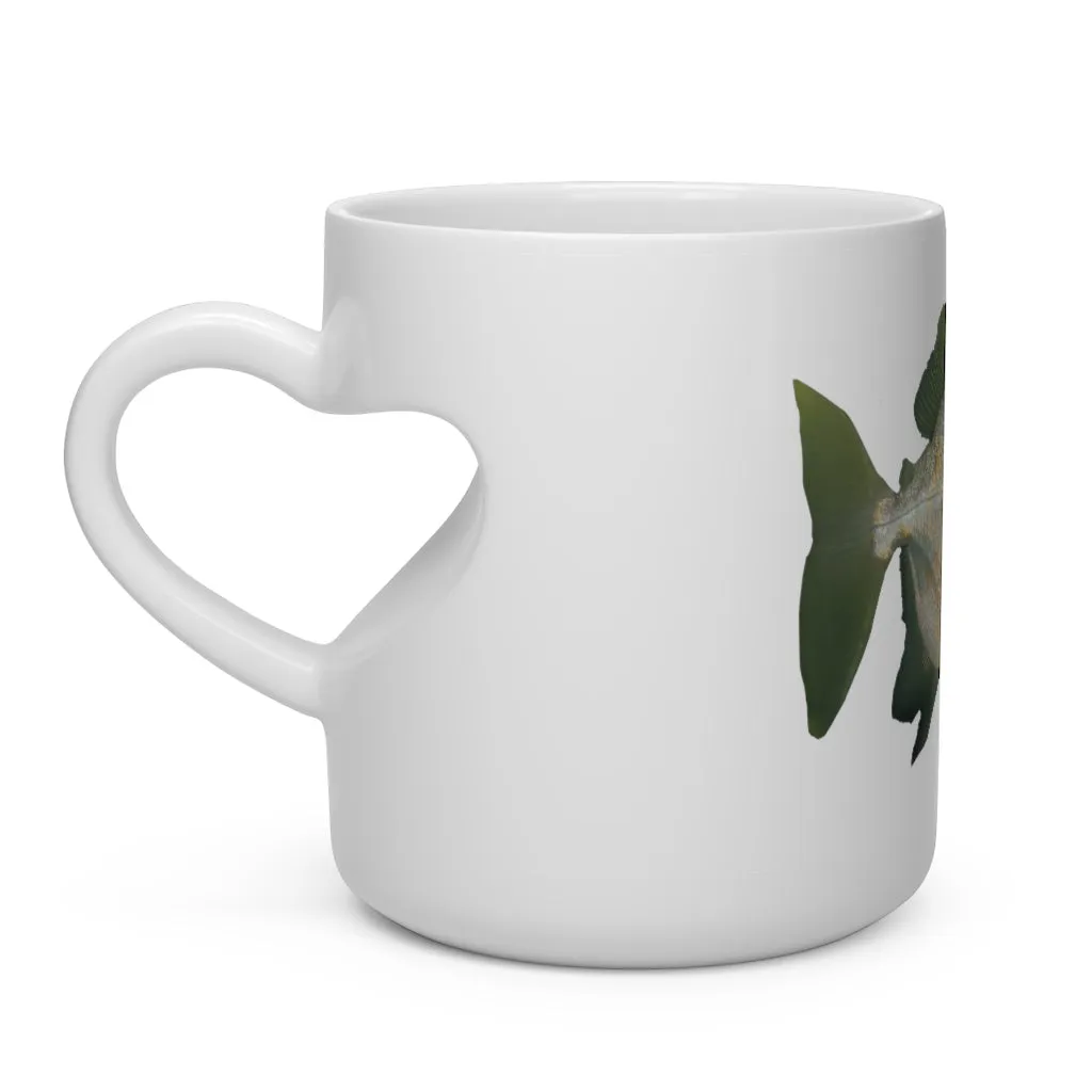 Green Fish with Specs Heart Shape Mug