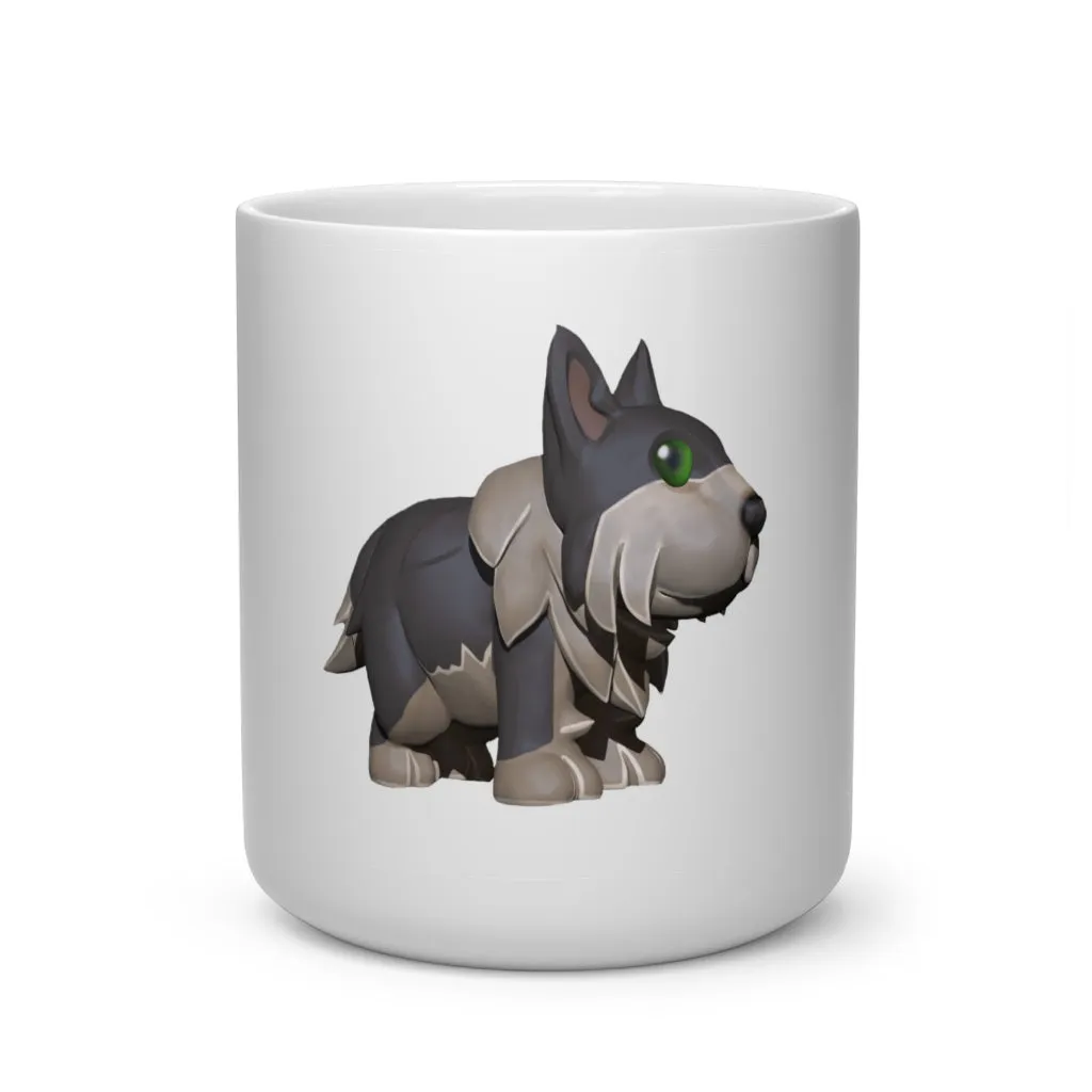 Grey Dog Heart Shape Mug