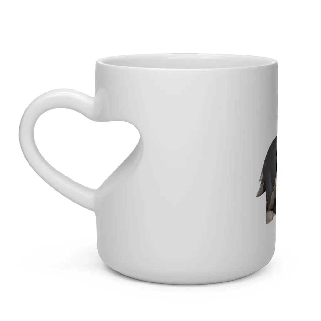 Grey Dog Heart Shape Mug