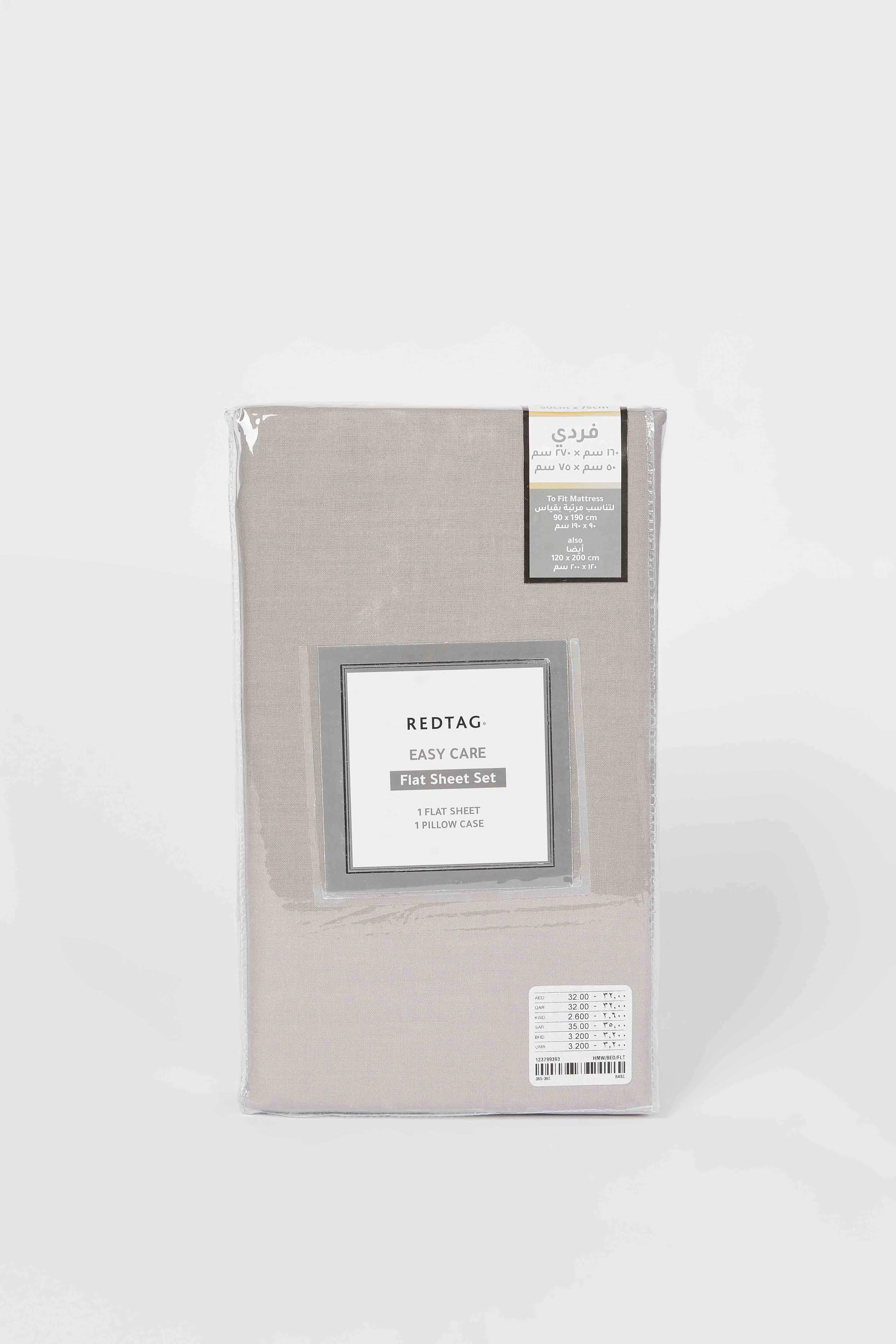 Grey Solid Flat Sheet 
(Single Size)