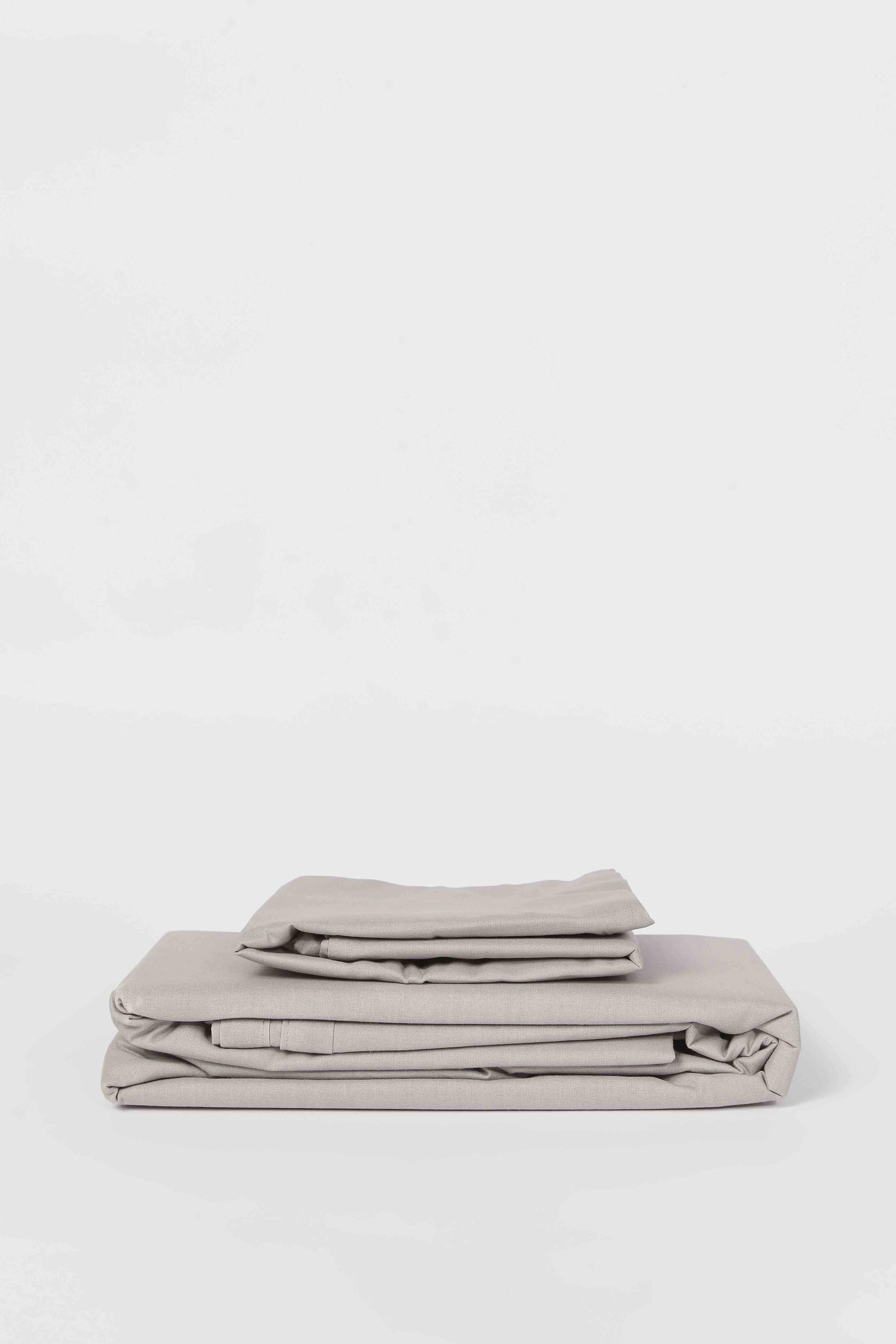 Grey Solid Flat Sheet 
(Single Size)