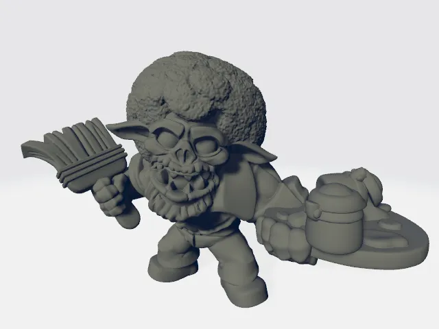 Grimdark Cuteness - Ork Ross & Ork Easel