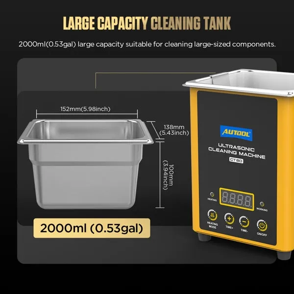 GT-CT80 Autool Diesel Fuel Injector Cleaner Ultrasonic Heating Cleaning Machine