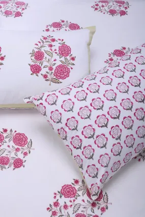 Gulnaz Pink Cotton Percale Bedsheet