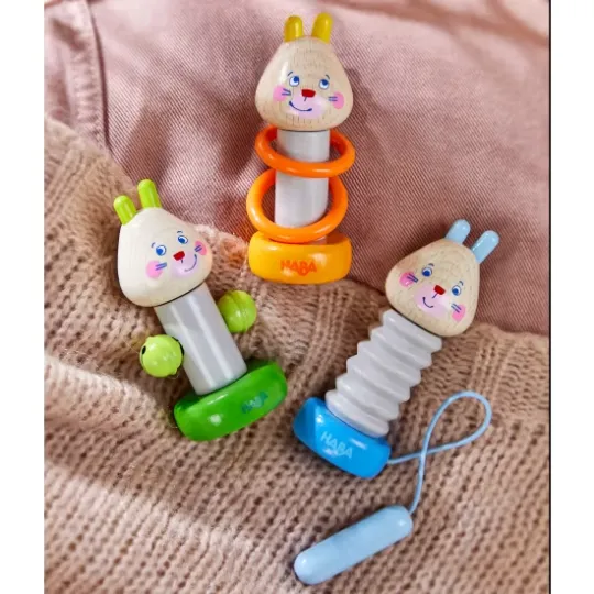 HABA Bunny rattle Clickety-Clack