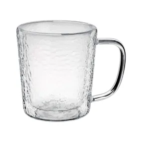 Hammer Impression Double Wall Glass Mug (400ml)